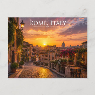 Sunset Cityscape Travel Souvenir Postcard