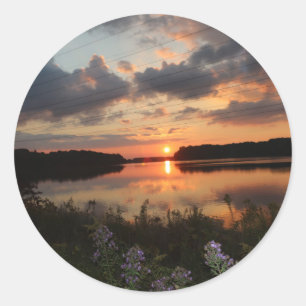 Sunset Classic Round Sticker