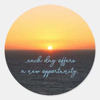 Sunset Classic Round Sticker