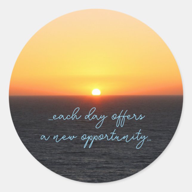 Sunset Classic Round Sticker (Front)