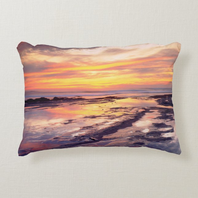 Sunset Cliffs tide pools Accent Pillow (Front)