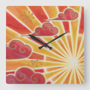 Sunset clock square