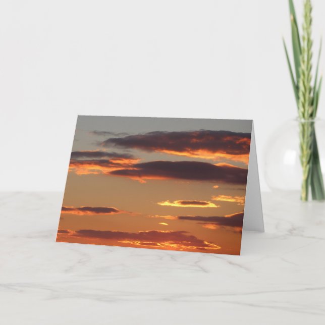Sunset clouds greeting card blank inside (Front)
