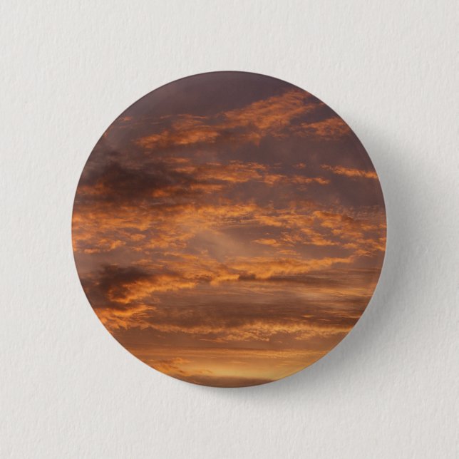 Sunset Clouds I Colourful Sky Photography 2 Inch Round Button (Front)