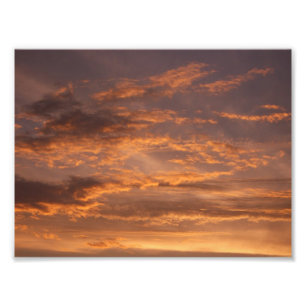 Sunset Clouds I Colourful Sky Photography Photo Print
