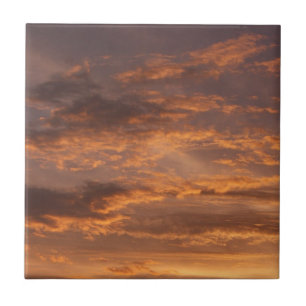 Sunset Clouds I Colourful Sky Photography Tile