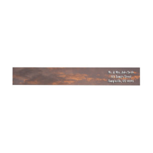 Sunset Clouds I Colourful Sky Photography Wrap Around Label