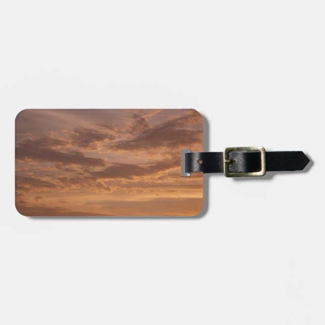 Sunset Clouds II Pastel Abstract Nature Luggage Tag (Front Horizontal)