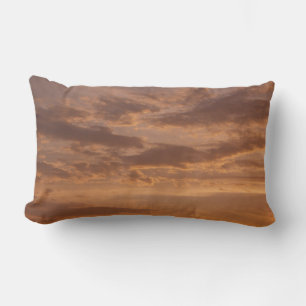 Sunset Clouds II Pastel Abstract Nature Lumbar Pillow