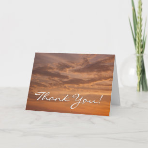 Sunset Clouds II Pastel Abstract Nature Thank You Card