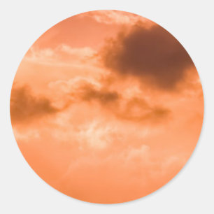 Sunset & Clouds Round Sticker