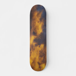 Sunset clouds skateboard
