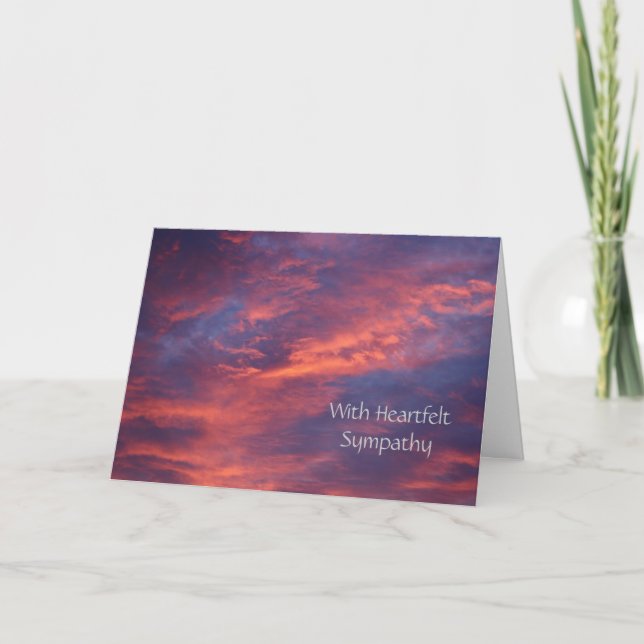 Sunset Clouds Sympathy Card (Front)