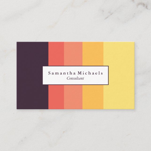 Sunset Colour Block Business Cards (Front)