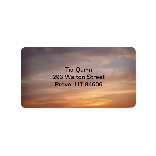 Sunset Colours Address Label (Front)