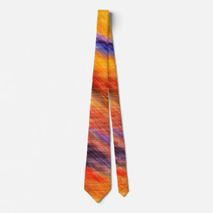 Sunset Colours Neck Tie Modern Abstract Design