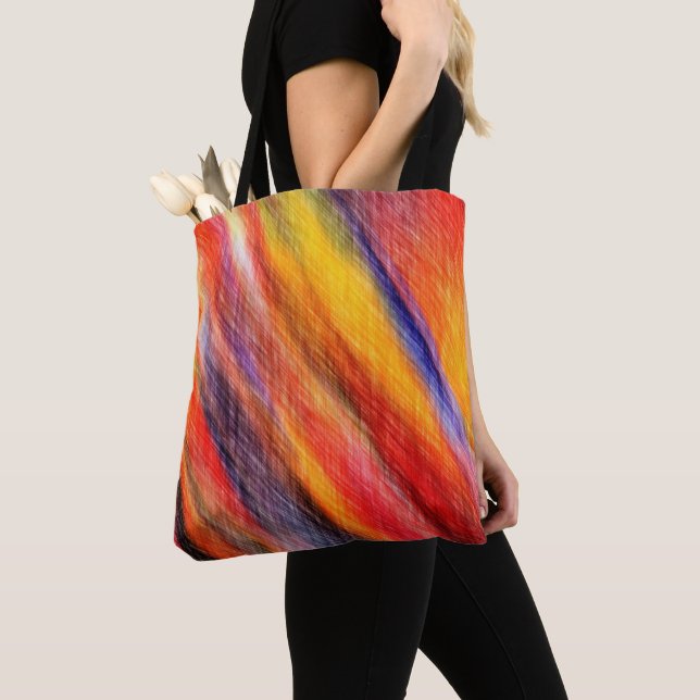 Sunset Colours Pattern Tote Bag Abstract Design (Close Up)