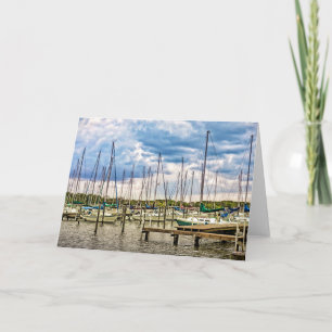 Sunset Cove Marina Greeting Card