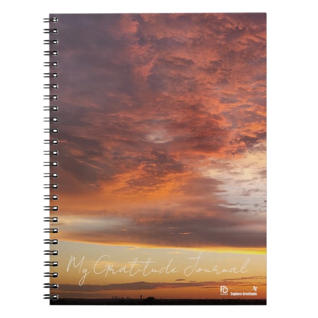 Sunset Cover Gratitude Notebook (Front)