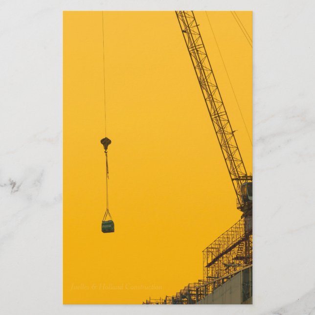Sunset Crane Minimal Post-it Notes Stationery (Front)