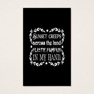 sunset creeps across the land plastic pumpkin in m