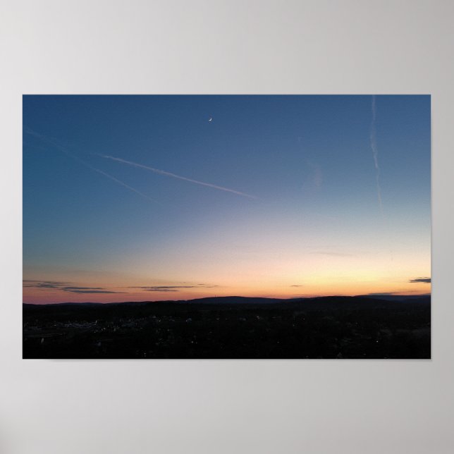 Sunset Crescent Moon Kenilworth Poster (Front)