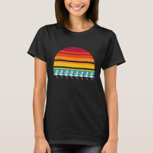 Sunset Crew Rowing River Row Team Sport Gift T-Shirt