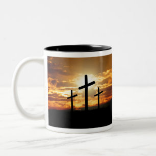 Sunset Cross Two-Tone Coffee Mug