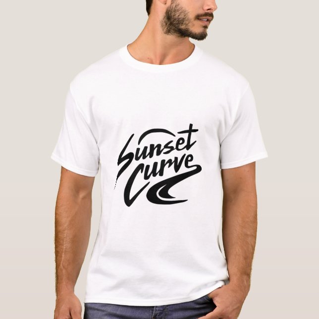Sunset Curve Funny Summer logo Design 2020 T-Shirt (Front)