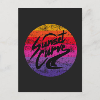 Sunset Curve retro design Holiday Postcard