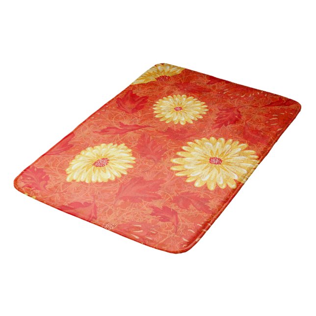 Sunset Daisy Glow Bath Mat (Angled)