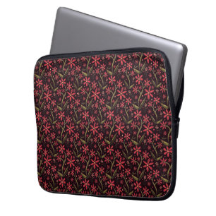 Sunset   Dancing Watercolor Daisies Laptop Sleeve