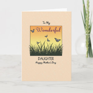 Sunset Daughter Mothers Day Card