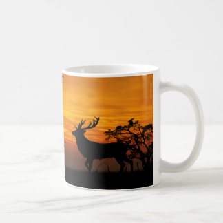 Sunset Deer Silhouette Coffee Mug