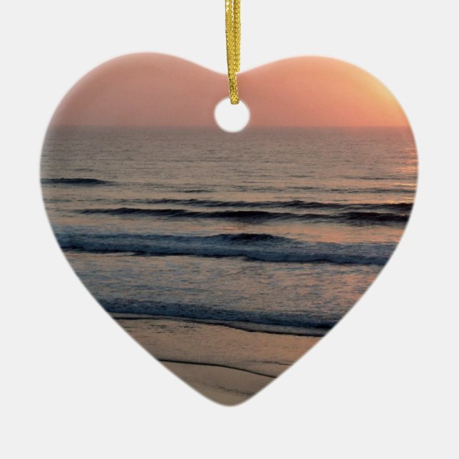 Sunset Del Mar California Ceramic Ornament (Front)