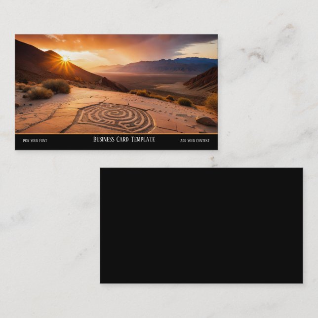 Sunset Desert Business Card (Front/Back)