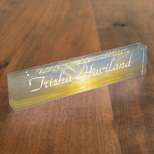 Sunset - Desk Nameplate - HAMbyWhiteGlove