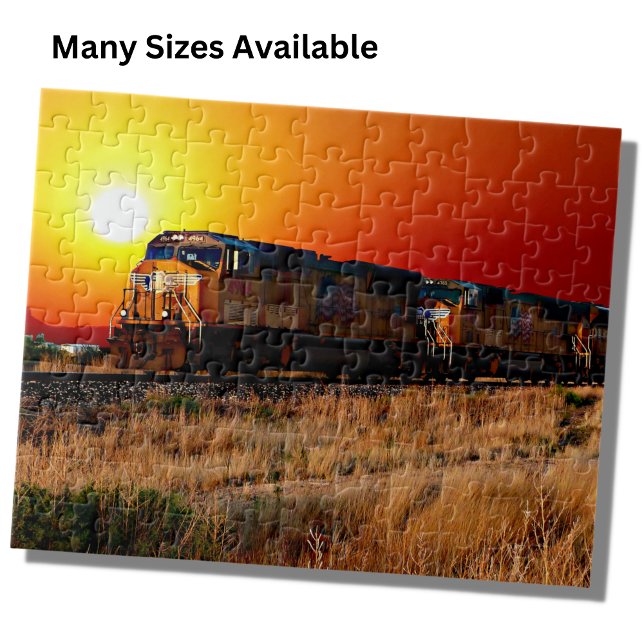 Sunset Diesel Locomotive Train  Jigsaw Puzzle (Creator Uploaded)