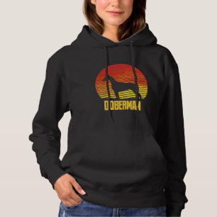 Sunset Doberman Cool Sunshine Dog Silhouette Of A Hoodie