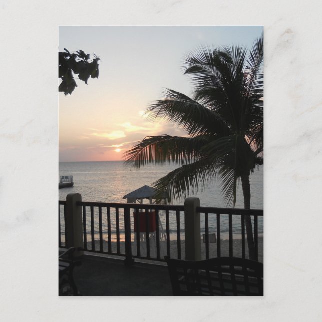 Sunset Doctor's Cave Beach Mo Bay Jamaica Postcard (Front)