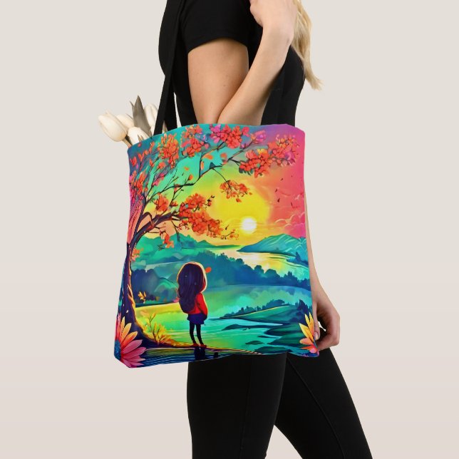  Sunset Dreamer by the River Tote Bag (Close Up)