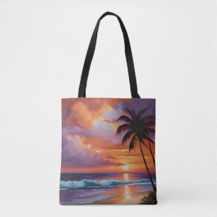 Sunset Dreams Tropical Beach Tote Bag
