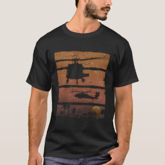 Sunset Dustoff Uh-60 Blackhawk Medevac Helicopter  T-Shirt