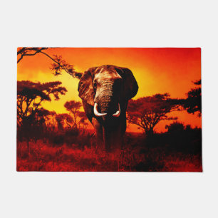 Sunset Elephant Doormat