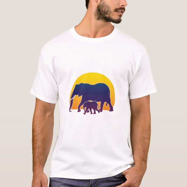 Sunset Elephants T-Shirt (Front)