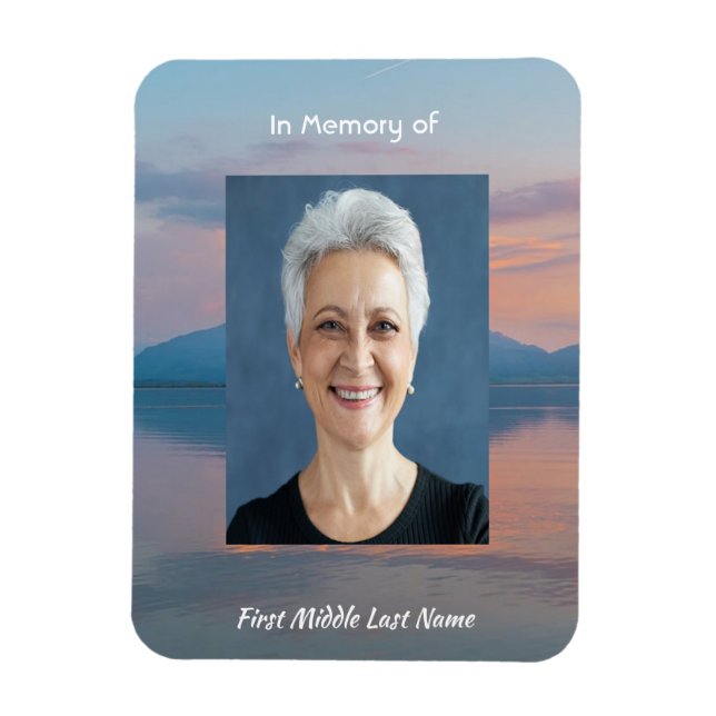 Sunset Evening Sky Dusk Memorial Pocket Keepsake Magnet (Vertical)