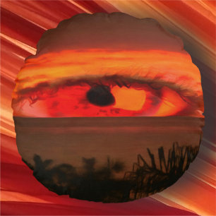 Sunset Eye 2106 Round Pillow