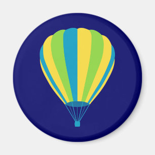 sunset fade hot air balloon magnet