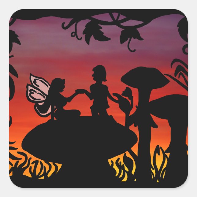 Sunset Faeries Sticker (Front)