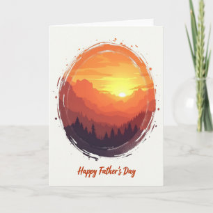 Sunset Fathers Day Scenic Card
